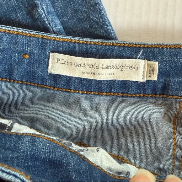 Pilcro and the Letterpress Women's High Rise Denim Leggings Jeans in Blue - Picture 7 of 12